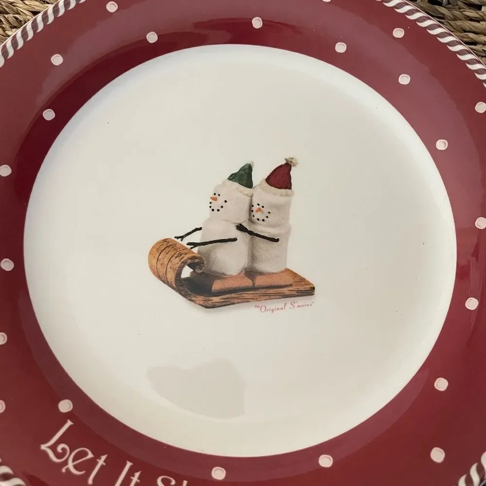 Midwest NIKKO S’more LET IT S’MORE Plate Set of 4